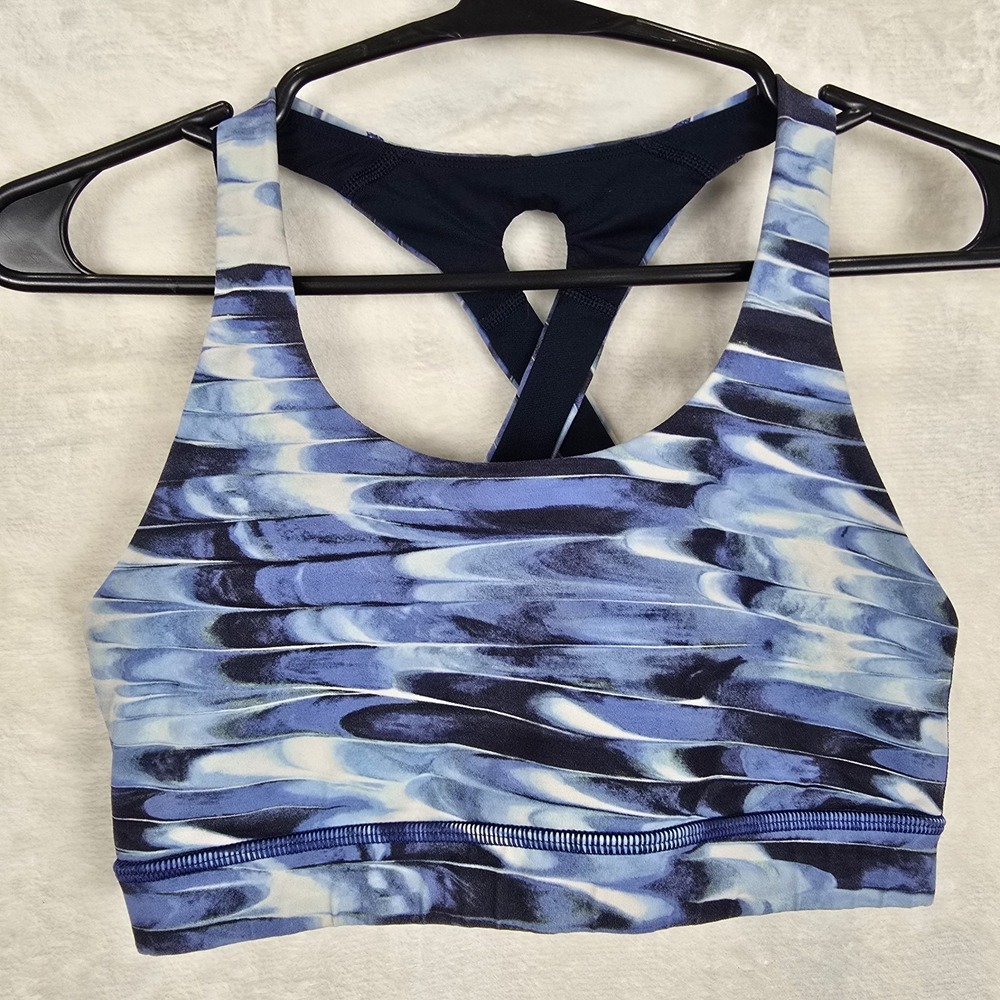Lululemon Time To Sweat Bra Sz 6 Tidal Multi Luxtreme Medium Support